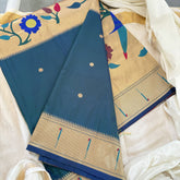 Peacock Green Shilpa Shetty Saree - Paithani Semi Silk Saree -VS3623