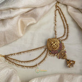 Antique Lakshmi Jada Bun Billai with Maatil - Pearl Maatil - Jhumka - G11472