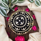 Vriksham Royal Diya & Leaf Motif Juda Net Juda Hair Net With Hair Bun Cage Accessory-BH1277