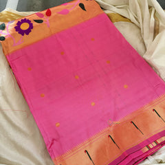 Rose Shilpa Shetty Saree - Paithani Semi Silk Saree -VS3625