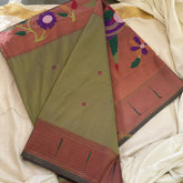 Light Green Shilpa Shetty Saree - Paithani Semi Silk Saree -VS3628