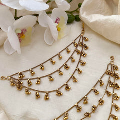 3 Layer Gold Bead Maatil-Ear Chain-G14240