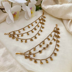 3 Layer Gold Bead Maatil-Ear Chain-G14240