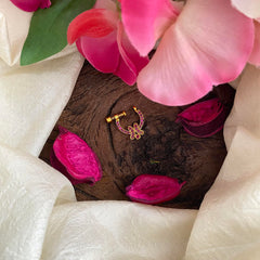 Red AD Stone Nath / Nose pin-G13749