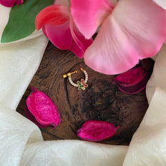 Red White Green AD Stone Nath / Nose pin-G13747