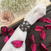 Vriksham Elegant Maa Durga Face Oxidized Silver Adjustable Finger Ring-S1020