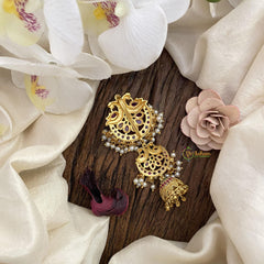 Vriksham Gold Look Alike Dual Peacock Jada Billai-G15920