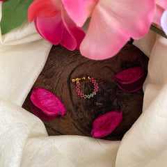 Elegant Red Green AD Stone Nath / Nose pin-G13843