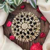 Vriksham Sparkling Starburst Teardrop Stone Juda Net With Hair Bun Cage Accessory-BH1272