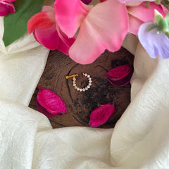 Elegant White AD Stone Nath / Nose pin-G13844