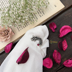 Vriksham Oxidized Designer Star Nose Ring Pierced Nath-S1028