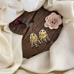 Precious Jadau Kundan Earrings-Half Moon-J2454