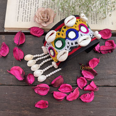 Vriksham Vibrant Threads & Cowries Statement Bracelet-S1031