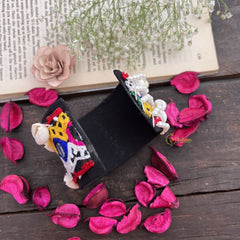 Vriksham Vibrant Threads & Cowries Statement Bracelet-S1031