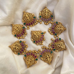 Lakshmi Red Green Matt Finish Jada Billai-G13138