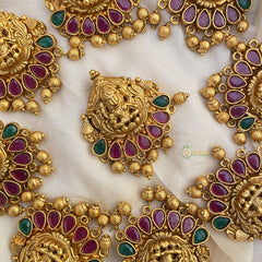 Lakshmi Red Green Matt Finish Jada Billai-G13138