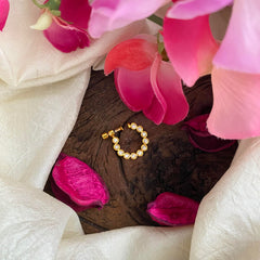 Premium Gold Alike White Nath / Nose pin-White-G13783