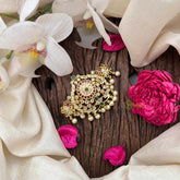 Vriksham Elegant Golden Floral With Pearls Juda Pin Jada Billai-Gold Bead-G21382