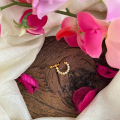 White AD Stone Nath / Nose pin-G13856