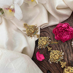 Vriksham Traditional Matte Gold Goddess Lakshmi Braid Accessory With Pearls Jada Billai-Gold Bead-G21381