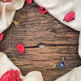 Vriksham Elegant Butterfly Pendant Invisible Chain-Blue-G20591