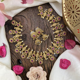 Vriksham Exclusive Coin Short Neckpiece-Red-G15952