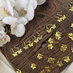 Vriksham Golden Butterfly Charms Invisible Pendant Chain-6 pieces Set-Return Gif-RG217