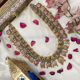 Vriksham Lakshmi Coin With Peacock 1 gm gold Temple Neckpiece-G17064