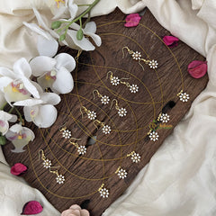 Vriksham Floral White Stone Invisible Pendant Chain-6 pieces Set-Return Gif-RG219