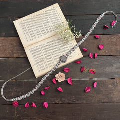 Vriksham Goddess Glow Ganesha Silver Oxidized Hipchain-S1041