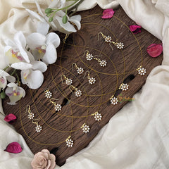 Vriksham Floral White Stone Invisible Pendant Chain-6 pieces Set-Return Gif-RG219