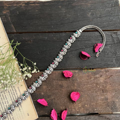 Vriksham Goddess Glow Ganesha Silver Oxidized Hipchain-S1041