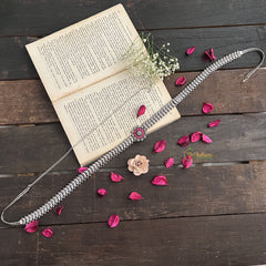 Vriksham Floral & Peacock Grace Antique Silver Oxidized Hipchain-S1042