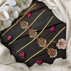 Vriksham Kemp Attgai Round Style Necklace Return Gift-Pearl-RG201