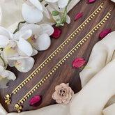 Vriksham Gold Look Alike Leaf Shape Bridal Anklets-G17794