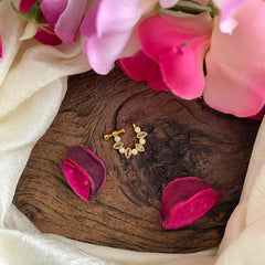 Gold Look Alike Nath / Nose pin-White-G13831