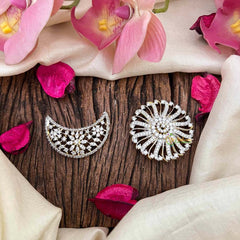 Vriksham Luxury Silver-Finish CZ Stone Hair Chandran & Suryan Billai-G21391