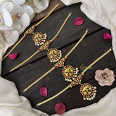 Vriksham Adya Shakti Pendant Attgai Kemp Stone Necklace Return Gift-Pearl-RG203