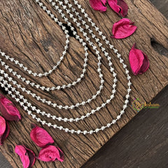 Vriksham Floral Glory Oxidized 5 Layered Silver Oxidized Long Neckpiece-S1046