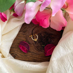 Simple White AD Stone Nath / Nose pin-G13745