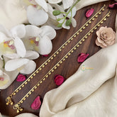 Vriksham Leaf Style Gold Look Alike Bridal Anklets-G17806