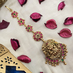 Vriksham Lakshmi Floral 1 gm Gold Maang Tikka-G17084