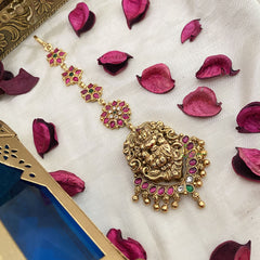 Vriksham Lakshmi Floral 1 gm Gold Maang Tikka-G17084