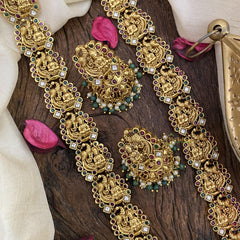 Premium AD Stone Pendant Haram-Green bead 2-G5313