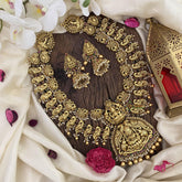 Premium Layered Lakshmi Haram with Mugappu-Gold Bead-G5326