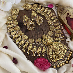 Premium Layered Lakshmi Haram with Mugappu-Gold Bead-G5326