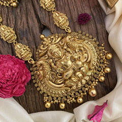 Gold Look Alike Lakshmi Pendant Haram-G8741
