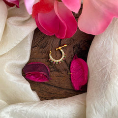 Stylish Red Green AD Stone Nath / Nose pin-G13972