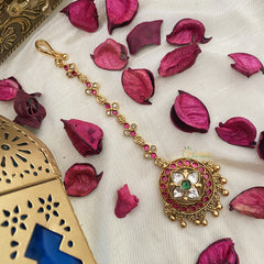 Vriksham Exquisite Floral 1 gm Gold Maang Tikka-G17096