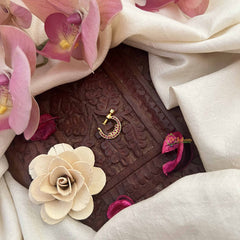 Vriksham Chand Bali Style Press Naths/Nose Pin-Red-G20735